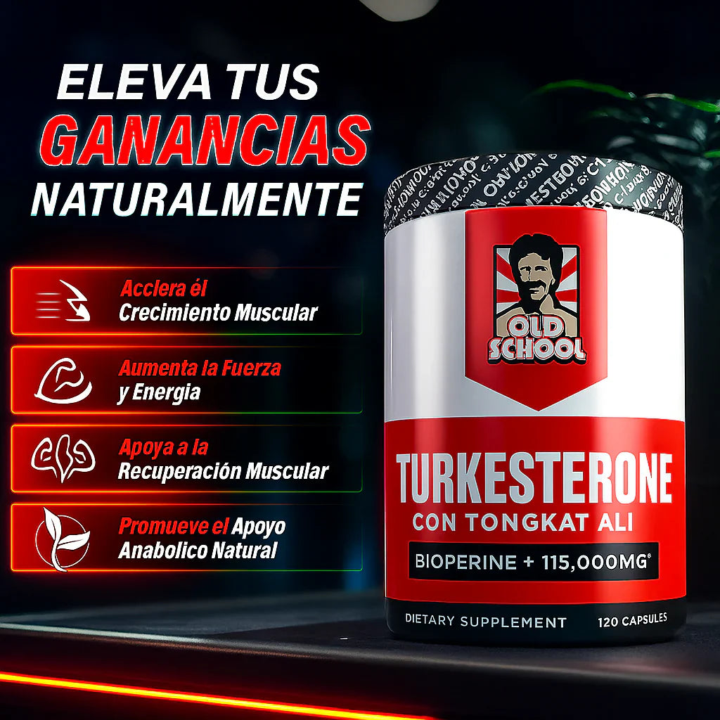 Old School Turkesterone™ Gana Masa Magra, Fuerza y Rendimiento sin Efectos Secundarios
