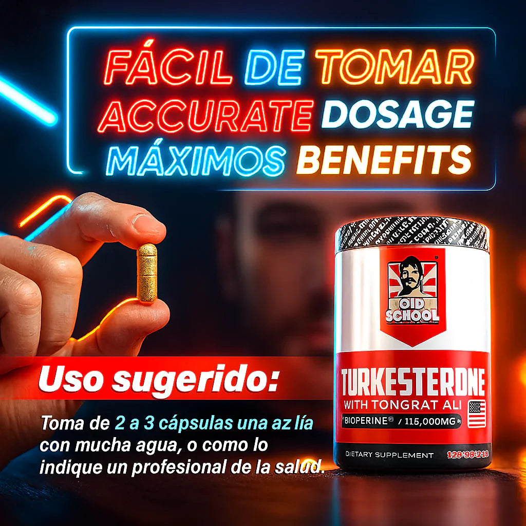 Old School Turkesterone™ Gana Masa Magra, Fuerza y Rendimiento sin Efectos Secundarios