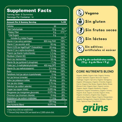 SuperGreens Gummies™ – Nutrientes diarios para energía, digestión e inmunidad